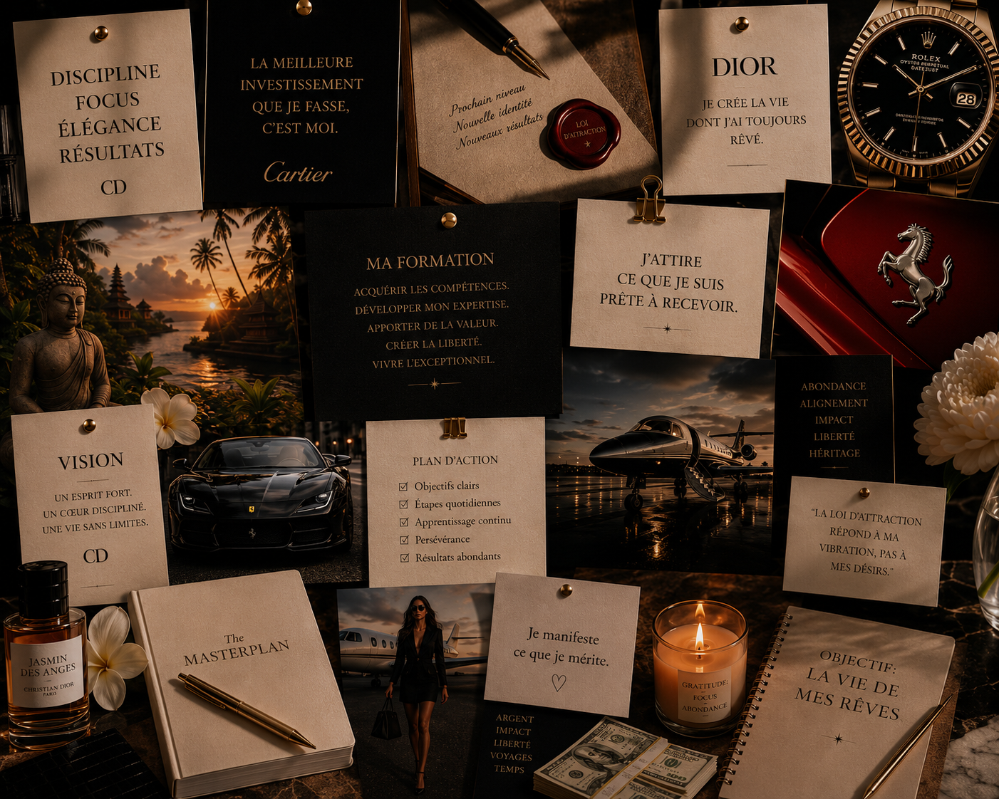 Vision Board+ — Tableau de manifestation luxe