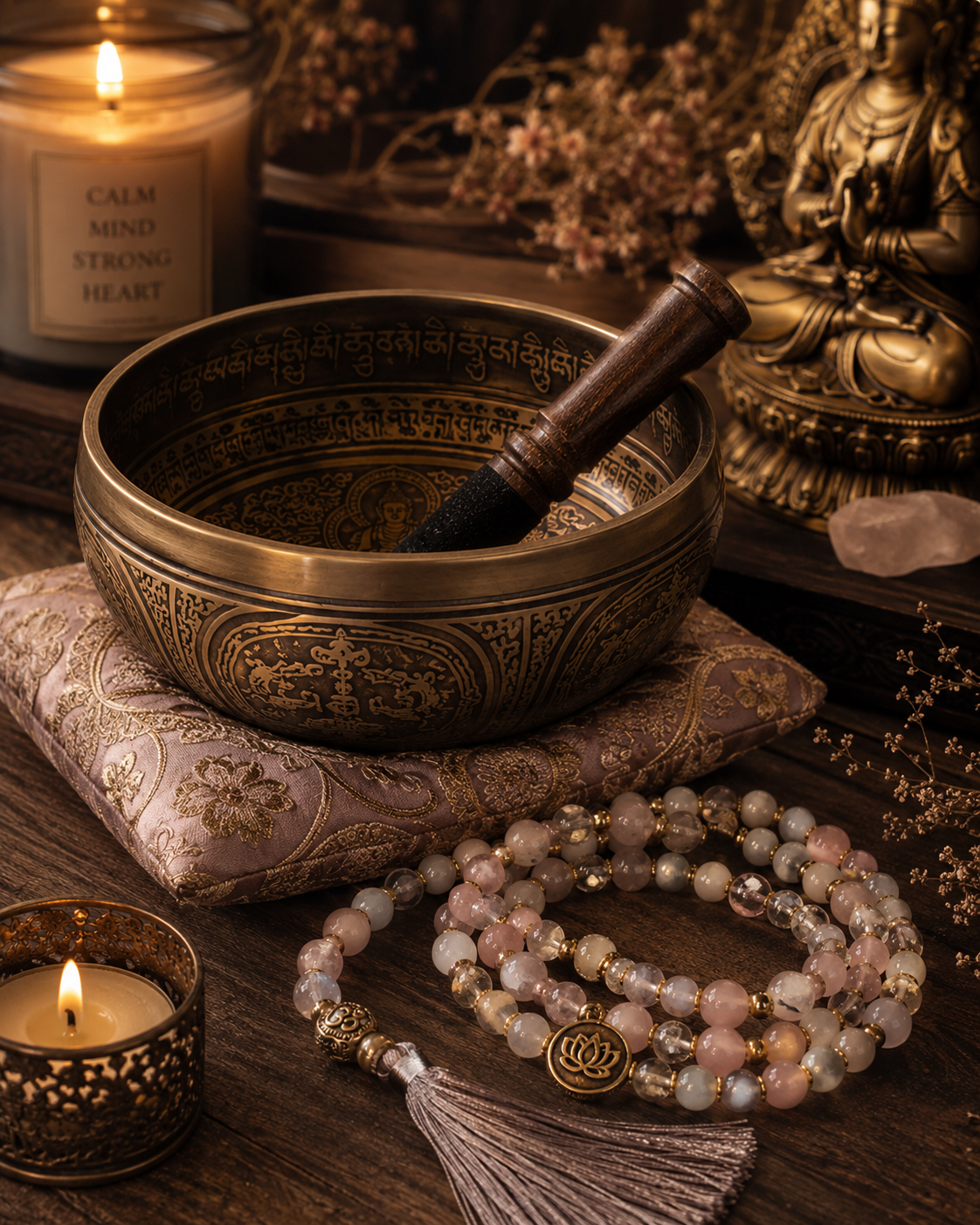 Bol tibétain — rituel d'alignement et de manifestation