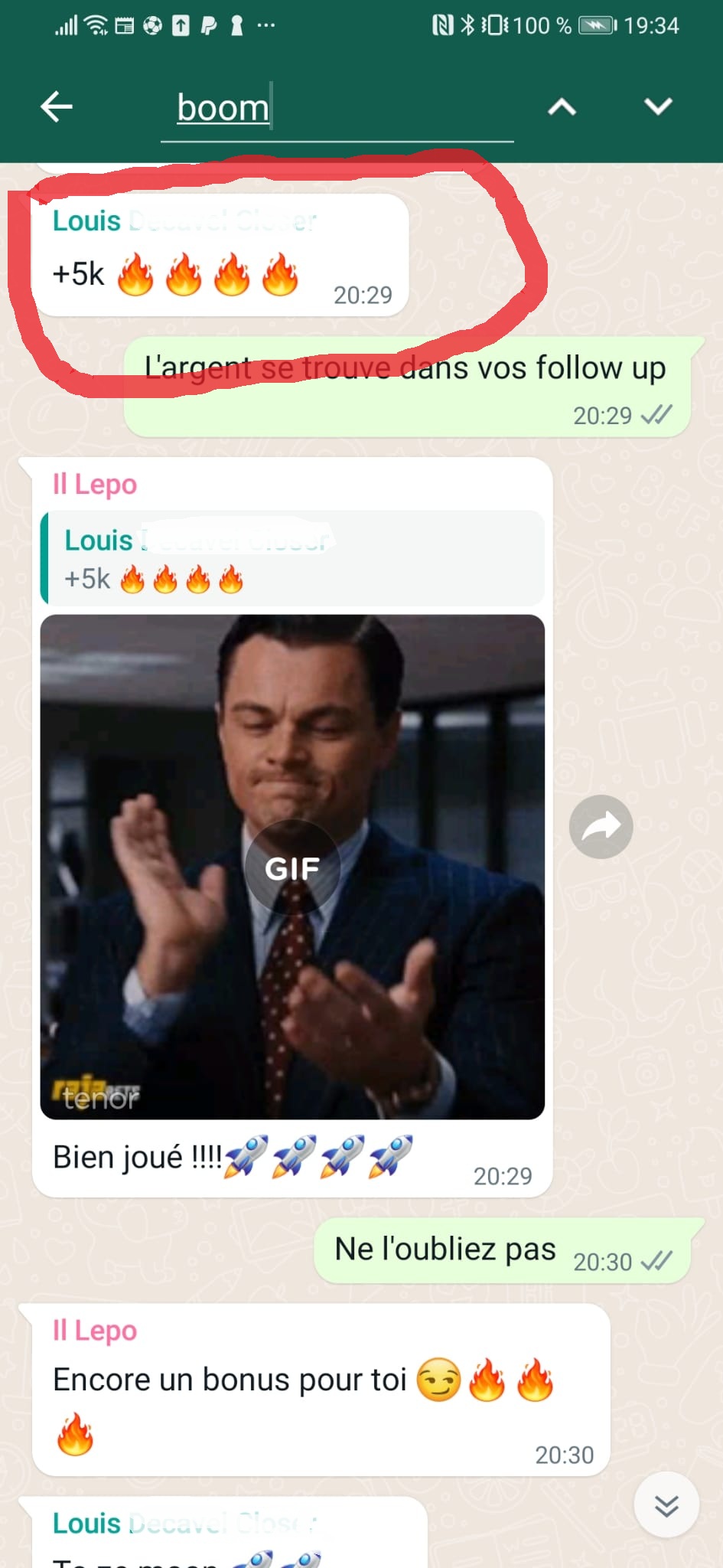 Témoignage WhatsApp - +5k